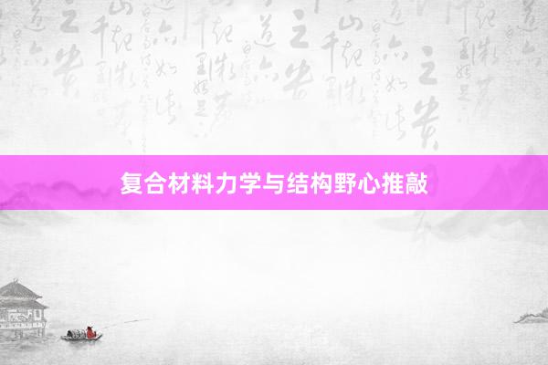 复合材料力学与结构野心推敲